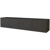 altdecor ELIO Lowboard 200 cm Schwarz Holz