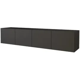 altdecor ELIO Lowboard 200 cm Schwarz Holz