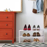 Relaxdays Schuhregal, für 4 Paar Schuhe, HBT: 29,5 x
