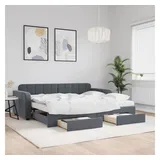 vidaXL Tagesbett 90 x 200 cm Dunkelgrau