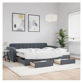 vidaXL Tagesbett 90 x 200 cm Dunkelgrau