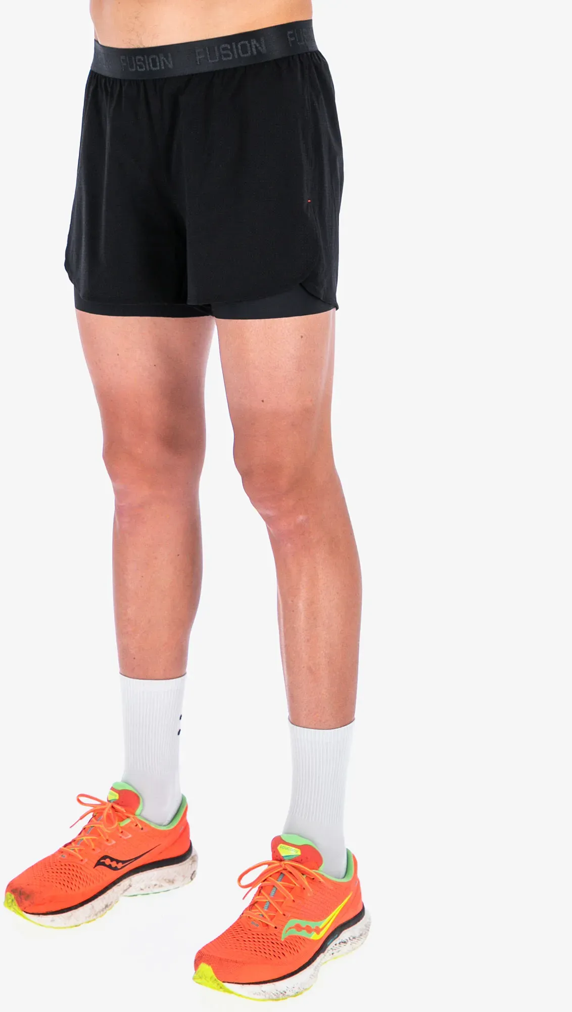 Fusion Mens SLi Run Shorts BLACK, BLACK, XL