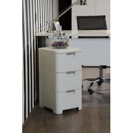 Curver Regal mit Schubladen 3 x 13,5 L 3-tlg. creme