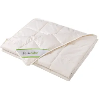 franknatur Naturfaserbettdecke Sommerdecke Lyocell Bio, Füllung: 100% Lyocell/Tencel®, Bezug: 100% Baumwolle kbA, leichte Sommer-Bettdecke mit Bio-Baumwolle beige 155 cm x 200 cm