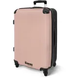 NoBoringSuitcases.com® Koffer Mittelgroß 67x43x25 cm Hartschalenkoffer Trolley Rollkoffer 4 Rollen Leicht Hartschale Größe M Einfarbig - Farbe - Pastell