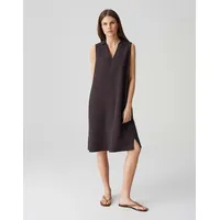 Opus Midikleid WIKA aus weich fallendem Viskose Leinenmix Midnight Brown, 40