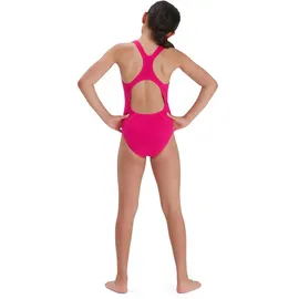 Speedo ECO Endurance+ Medalist Badeanzug für Mädchen, Rosa, 7-8 Jahre