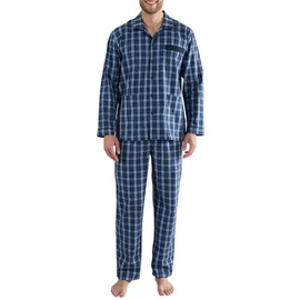Götzburg Pyjama in Blau/Weiß M