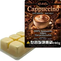 WonderWax Duftwachs Wax Melts für Duftlampe, 6 Würfel Duftmelt Wachsmelt Sojawachs Duftwachs Würfel für Raumdüfte, Wachs Duftöl Winter Indoor Schmelzen für Aromalampe Cappuccino