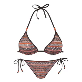 Buffalo Triangel-Bikini Damen braun bedruckt Gr.38 Cup A/B