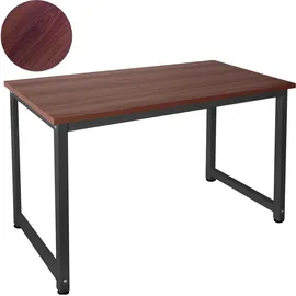 TSGPS Tisch Computertisch PC Schreibtisch Bürotisch 120 x 60 cm Teak Schwarz Kingpower