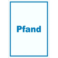 Pfand Mülltrennung Schild mit Text hochkant A6 (105x148mm)