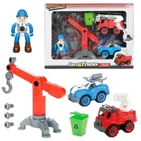 Toi-Toys CARS_TRUCKS Schraubfahrzeug Feuerwehr Polizei – Zubehör + Figur