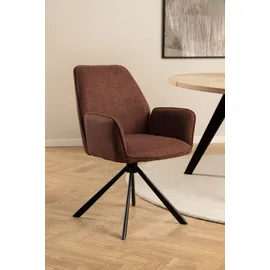 VCM 2er Set Actona Stuhl Glenda Stoff Orange Terrakotta