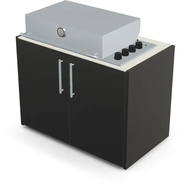 Brabura Box-Q 4-Brenner Edelstahl - Iron Frost / Anthrazit / Silberner Griff