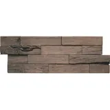 Wandverkleidung Driftwood, Grau, Dunkelbraun, Holz, Kautschukholz, Holz, 20x2x56 cm, Tapeten & Wandverkleidungen, Wandverkleidung