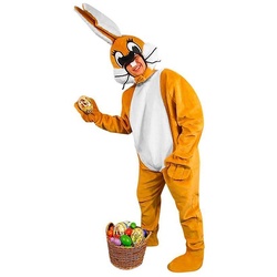 Metamorph Kostüm Osterhase Deluxe, Aufwendiges Hasenkostüm mit großem, geformtem Kopf orange