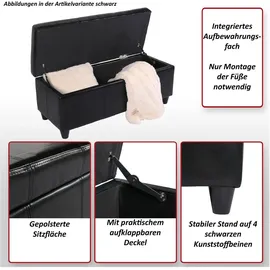 MCW Sitzbank Arezzo Kunstleder Creme 112 x 45 x 45 cm