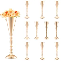 VEVOR 10x 43 cm Gold Blumenständer Modern Blumenvase Hochzeit Dekoration Vasen