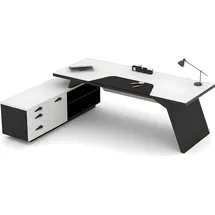 aea Schreibtisch L-form Arbeitstisch Bürotisch mit Schrank Schubladen Büro
