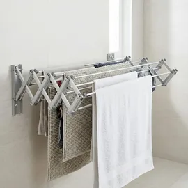 Relaxdays Wandtrockner 8 m silber