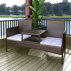 vidaXL Gartensofa 152 x 56 x 85 cm Braun