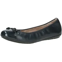 CAPRICE Damen Ballerinas aus Leder mit Lack, Blau (Ocean