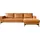 KAWOLA Eckcouch Leder 3-Sitzer Braun