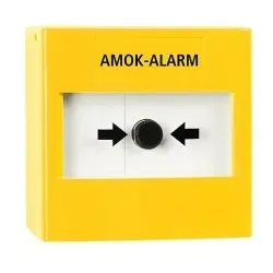 Indexa 35602 SYSTEM 9000 Funk-Druckknopfmelder AMOK-ALARM gelb, zurücksetzbar 9000DKMA2