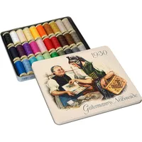 Gütermann creativ Nostalgie-Box mit 30 Spulen Allesnäher 100 m in verschiedenen Farben