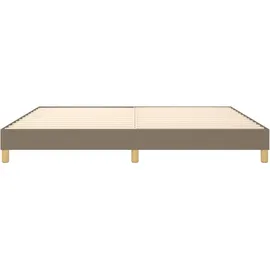 vidaXL Boxspringbett 200 x 200 cm Taupe