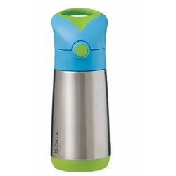 B.Box Thermos Thermosflasche mit Strohhalm Blue 350 ml