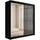 altdecor Schiebetürenschrank VESLI 200 x 215 x 61 cm Schwarz