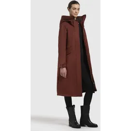 khujo Damen Wintermantel warmer Parka mit weichem Teddyfleece an der Kapuze Taillenzugband und magnetischer Abdeckleiste Agneta-YM Coconut Brown Gr. M - M