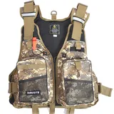 ZTMHRG Schwimmweste für Erwachsene Angeln Weste Multifunktions Festtoffweste Outdoor Freizeit Atmungsaktiv Rettungsweste mit Vielen Taschen für Wassersport Driften Schnorcheln(Yellow Camouflage)