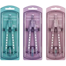 Faber-Castell Zirkel Factory Sparkle 2-teilig farbig sortiert