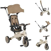 Byox Dreirad, Tricycle Juno 4 in 1 Laufrad Schiebegriff Sitzdrehung Sonnendach beige