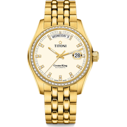 Titoni Herren Cosmo 797 G-DB-541 - silber,-,Gelbgold - 40mm