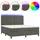 vidaXL Boxspringbett 180 x 200 cm Dunkelgrau