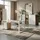 KADIMA DESIGN BÜRO-SET MUENCHEN 5-teilig | Glasfront Abschließbar | Schreibtisch, Container, 2 Schränke, Regal | Chalet-Eiche-Nb./Weiß