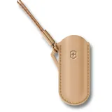 Victorinox Lederetui für Schweizer Taschenmesser klein, Hülle Inkl. Trageschlaufe, Beige