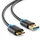 deleyCON 0,5m Kurzes Micro USB 3.0 Kabel - Datenkabel für bis zu 5 Gbit/s - Ladekabel für Handy Smartphone Tablet Externe Festplatten - USB A-Stecker zu Micro B-Stecker Schwarz