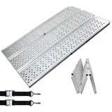 Baumarktplus DREIBREIT by TRUTZHOLM Auffahrrampe klappbar 175 cm 1020 kg Alu grau gelocht Verladerampe