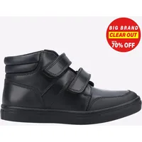 Hush Puppies Seth Junior LEDER Formelle Schulschuhe Anzug Schwarz