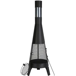 VEVOR Terrassenofen Gartenkamin Aztekenofen Chimenea Feuerstelle φ508x1495mm