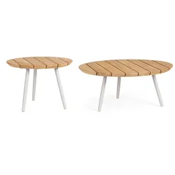 Gartencouchtisch-Set Talaia aus Teakholz, Frostig