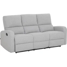 Home Affaire 3-Sitzer »TOURNAY manuelle Relaxfunktion, Liegefunktion (105°-135°), Webstoff«, Reclinerfunktion in 2 Sitzen (links u. rechts), grau