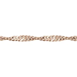 FIRETTI Fußkette mit Anhänger FIRETTI "Schmuck Geschenk Silber 925 Körperschmuck Herz+LIEBE Singapurkette", rosa (roségoldfarben, kristallweiß, kristallweiß), Fußketten, Damen, Silber 925 (Sterlingsilber), mit Zirkonia (synth.)