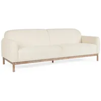 Feeling4Home 3-Sitzer Detroit aus Bouclè-Stoff, Creme beige