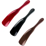 UENXRXE Schuhlöffel lang Schuhanzieher lang Mini Schuhlöffel Klein Kunststoff,Kurz Schuhanzieher Plastik Shoe Horn Kleiner Schuhlöffel mit Wandhalterung Schwarz Rot Braun